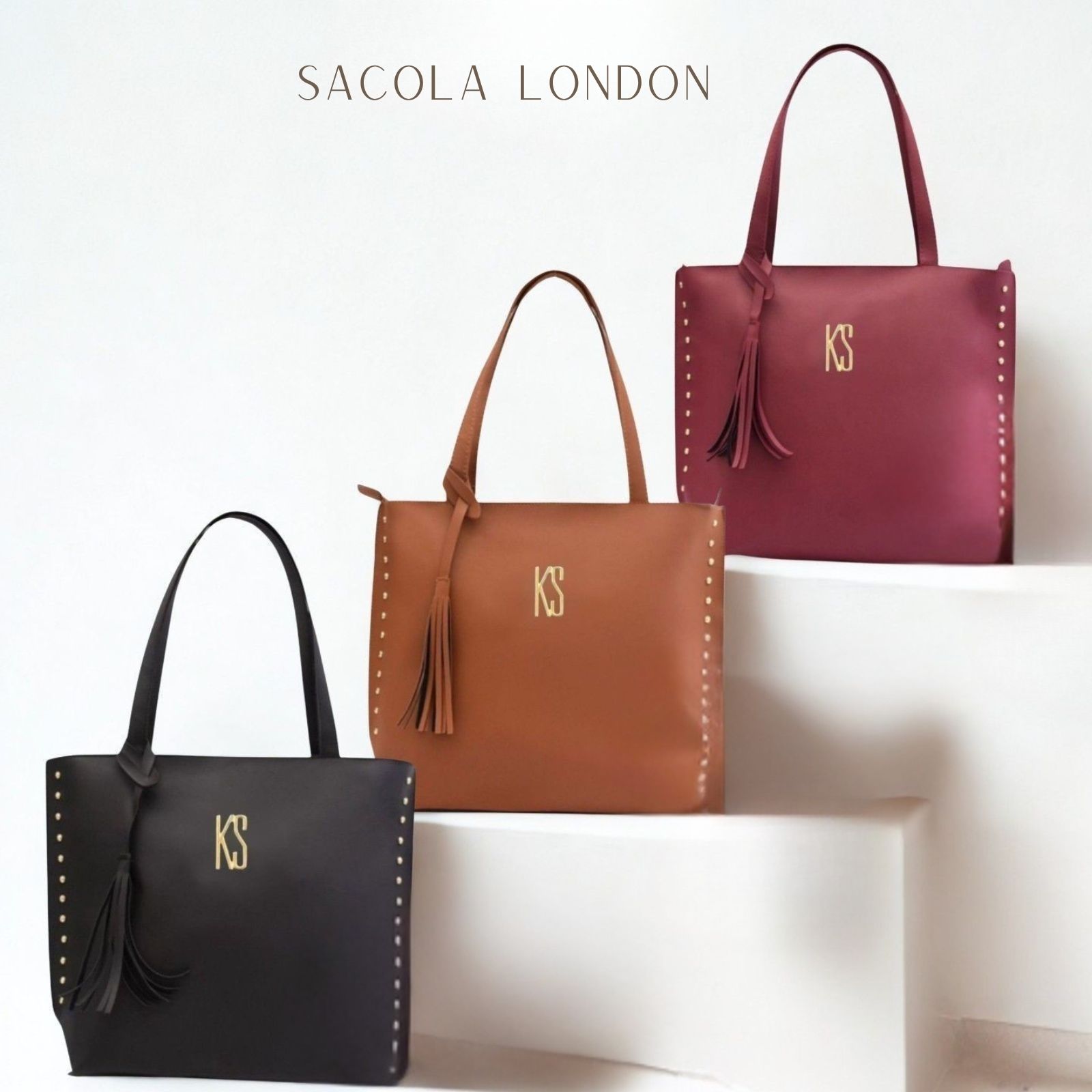 Bolsa Feminina Grande Sacola London Tote Couro Alça Ombro Espaçosa